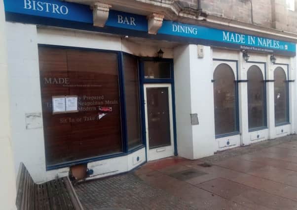 The former Made in Naples restaurant, High Street, Kirkcaldy, set to be a new commercial enterprise launched  by the Adam Smith Global Foundation.