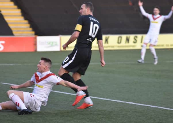 Kevin Smith puts East Fife 1-0 at Airdrie.