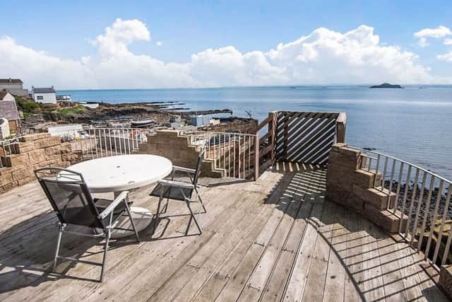 The property enjoys views across the Forth.