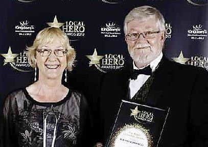 Local heroes...Norma and Ron Nicol founded the theatre company 40 years ago and their services to the arts in Fife secured them a well-deserved Kingdom FM award last year.