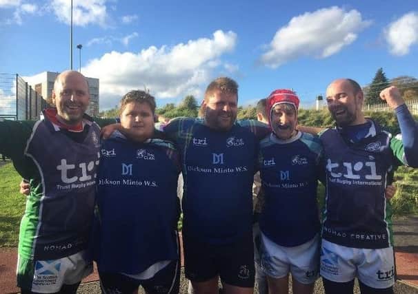 Fife Clan Unified Rugby Team members, Grant McAllister, Leon Skirving, Gordon Stalker, Jimmy wood and Jonny McGinty