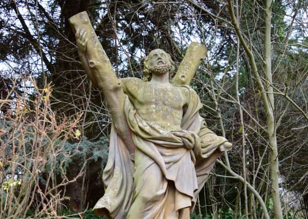 The St Andrew statue.