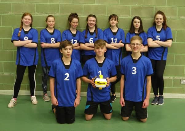Kinross High volleyball  teams (two girls' teams and one boys' team)