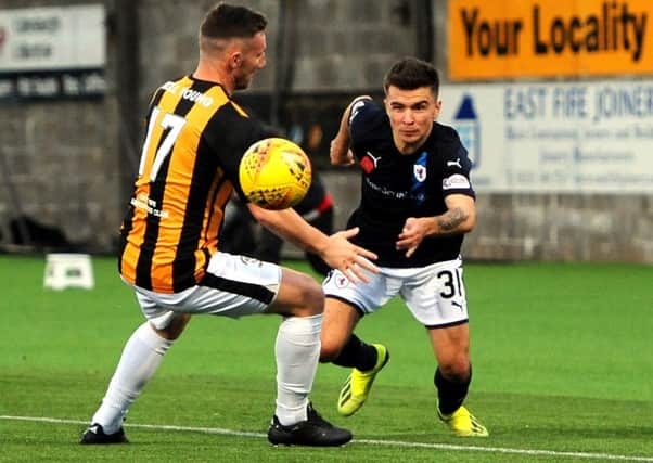 Daniel Armstrong made his Raith debut against East Fife a fortnight ago. Pic: Fife Photo Agency