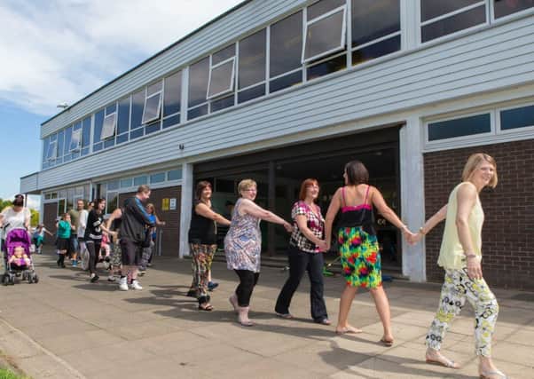 Staff say farewell to Tanshall Primary which will now become a housing development