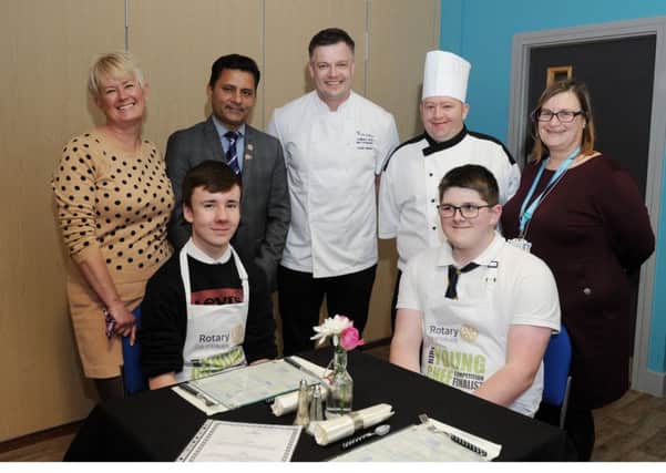 The budding young chefs with judges
