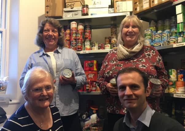 Stephen Gethins MP with, from left, Muriel McNaughton and foodbank volunteer Lizzie Myles and foodbank treasurer Grace Wallace.