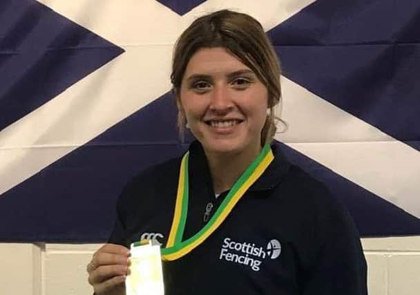 Chloe Dickson wins fencing gold in the women's individual foil event at the Senior Commonwealth Fencing Championships