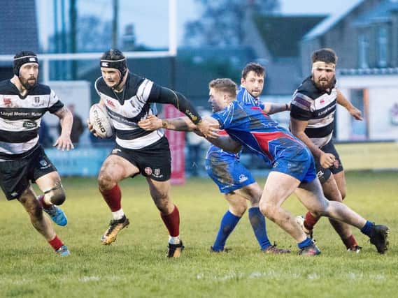 Action from Kirkcaldy's defeat at Kelso on Saturday. Pic: Gavin Horsburgh