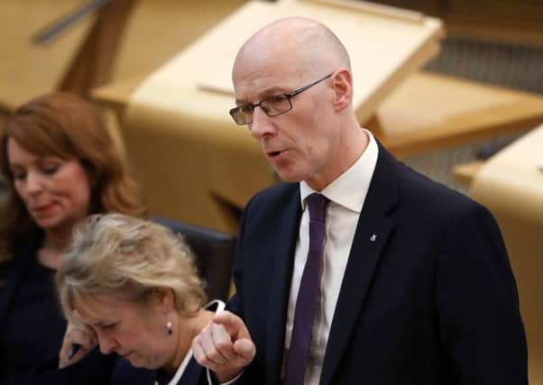 Deputy First Minister and Cabinet Secretary for Education and Skills John Swinney MSP pictured during the Scottish Conservative and Unionist Party Business: Primary 1 Tests. in the Scottish Parliament, Edinburgh  19 September 2018  . Pic - Andrew Cowan/Scottish Parliament