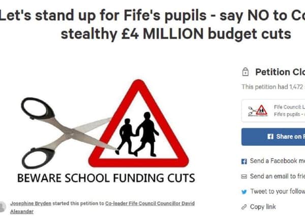 Balwearie parents launch petition against education budget cuts