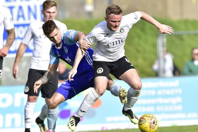 Aaron Norris of Peterhead FC will sign for Raith Rovers this January, according to FM19 (Pic: Duncan Brown)