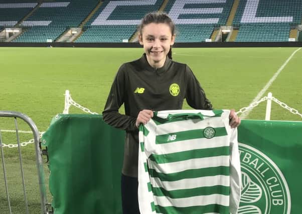 Glenrothes girl Mya Bates (13) signs for Celtic women's U15s