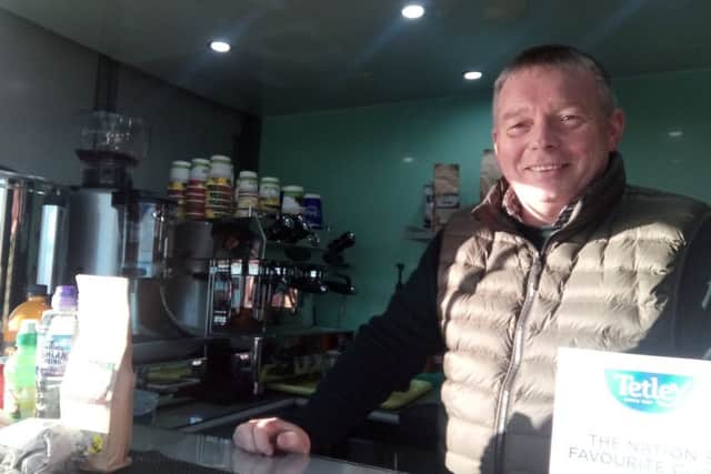 Paul is hoping to be part of the regeneration of the town's waterfront. His mobile coffee shop is open from Wednesday to Sunday.