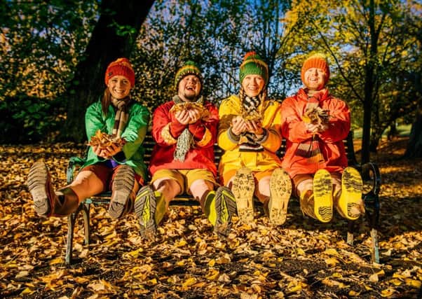 The Four Go Wild in Wellies performers aim to provide a fun-filled show for little ones. (Photo: Brian Hartley)