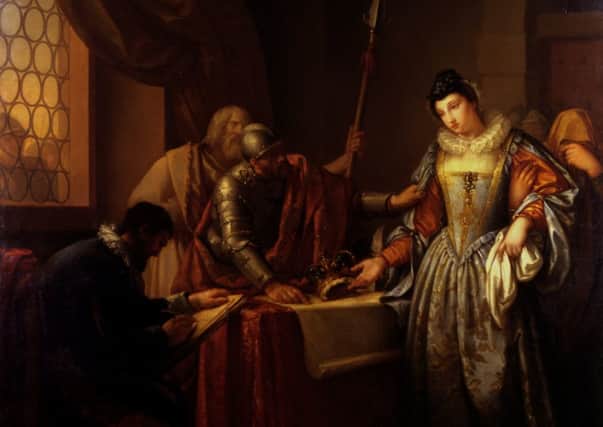 The Abdication of Mary, Queen of Scots...painting by Gavin Hamilton has resulted in a two-year research project, studying the monarchs enduring hold over the publics imagination. (Pic: University of Glasgow)