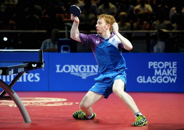 Gavin Rumgay will star along with local table tennis player Ian Johnston in London. Pic by Lisa Ferguson.