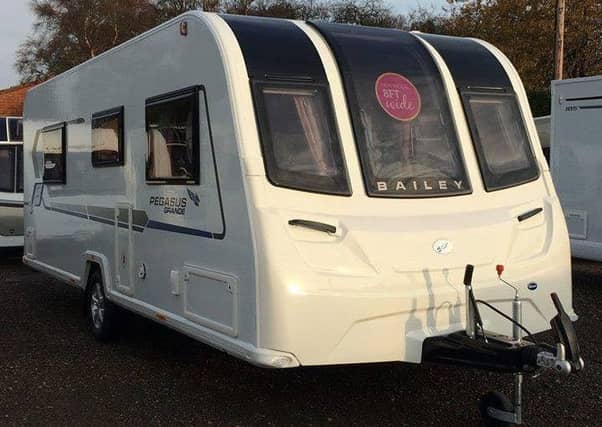 One of the caravans. Picture: Police Scotland