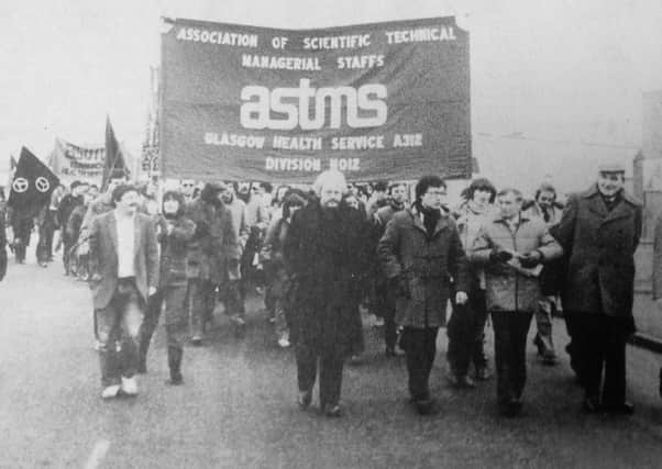 Mass protest in support of workers, led by Henry McLeish, then a councillor, and future First Minister; and Central; Fife MP Willie Hamilton.