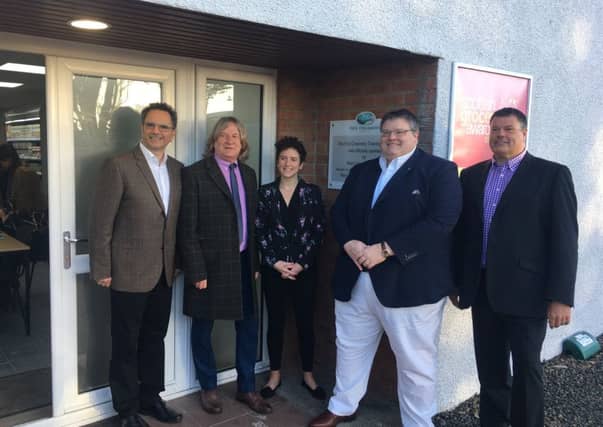 From left, Fife Creamery sales director Steve Appolinari, Kirkcaldy MSP David Torrance, Minister for Rural Affairs, Mairi Gougeon MSP, MD Graeme Simpson, and Director David Simpson