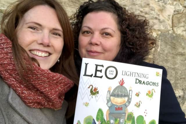 Working together...Gill found Fife illustrator Gilli B online; the pair got on like a house on fire and Gilli B persuaded Gill to make a book for Leo's birthday rather than a poster.