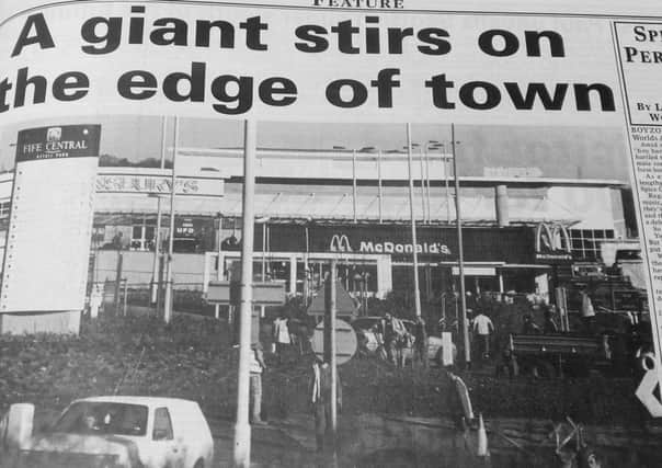 Fife Retail Park, 1997 - from the Fife Free Press