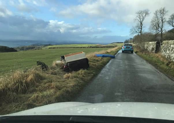 Motorists had to drag ther matress off the road.