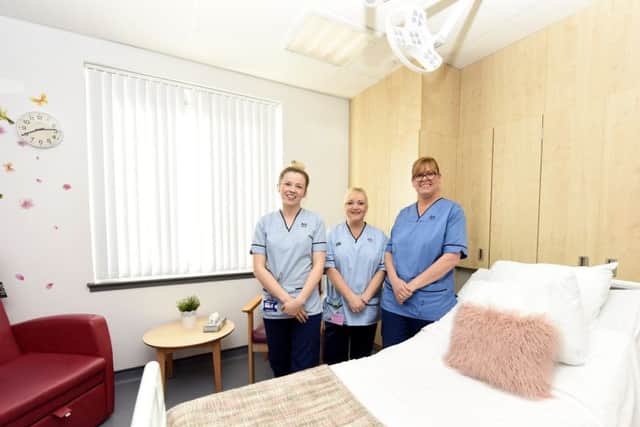At the Induction suite are Zoe Paterson Nikki Bisset  Yvonne Hendrie  (Pic: Fife Photo Agency)