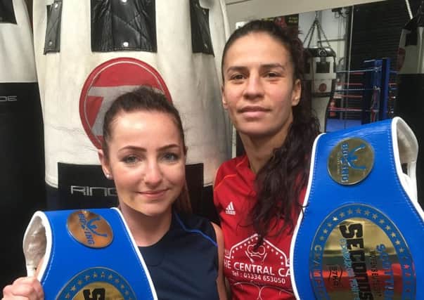 Glenrothes Boxing Club boxers Emma McCulloch and Eftychia Kathopouli