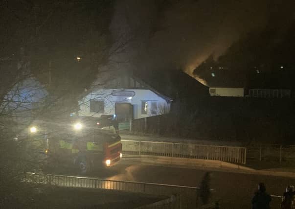 Three fire crews attended the blaze last night.