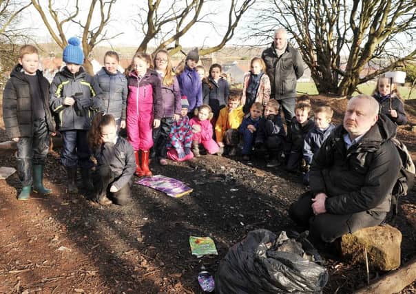 The youngsters have an outdoor education area in the forest and it has been trashed by vandals. Pic: George McLuskie.