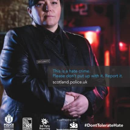 Poster for new hate crime campaign launched by Police Scotland