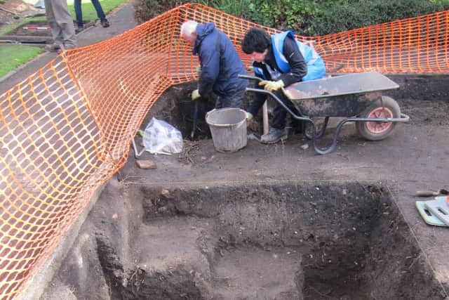 Community dig...at Inverkeithing Friary. Under the guidance of Northlight Heritage, volunteers discovered evidence of the ancient Friary courtyard.