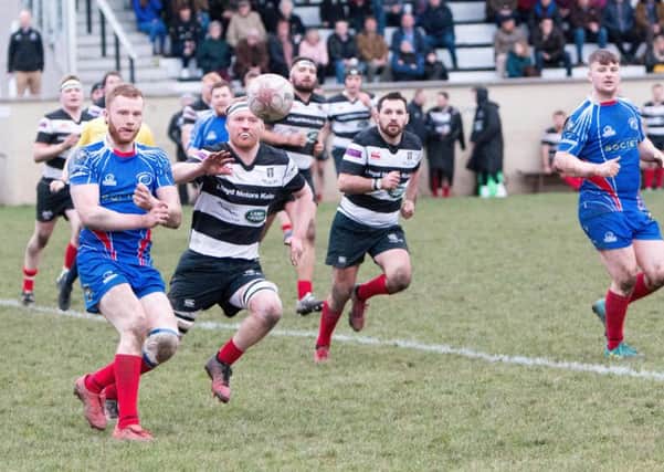 Action from Kelso v Kirkcaldy in the National Cup. Pic: Gavin Horsburgh