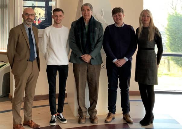 Craig Duncan, second left, with Bryan McCabe, William Garner, James Hutt and Gaynor Jamieson