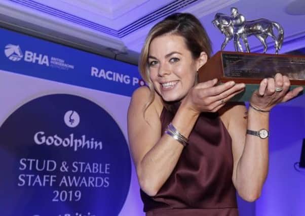 Catriona Bissett from a Leslie stables wins national horseracing award