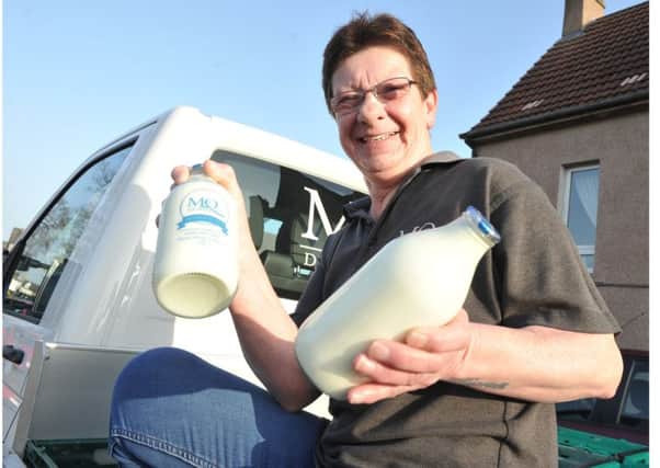 Davina Bruce, milk delivery lady who has been working the round for 40 years. (Pic George McLuskie).