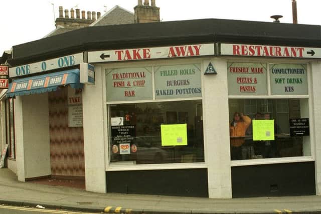 Who went to Kirkcaldy's One-O-One chippy? Pictured here in 1999 - it is now Dominos pizza.