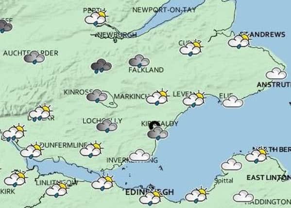 Forecast for Tuesday, March 5 at 3 pm. Pic: Met Office
