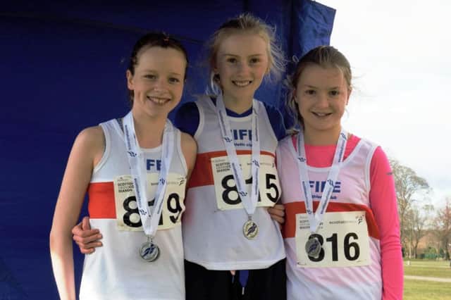 Fife AC's U13 Girls silver medal winners
