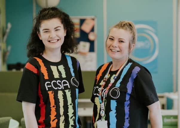 Fife College Students Association - Julia Sherriffs, Lead Equalities Officer and Womens Officer (left) and Carol Hunter, President (right) (Pic: Lesley Cunningham)