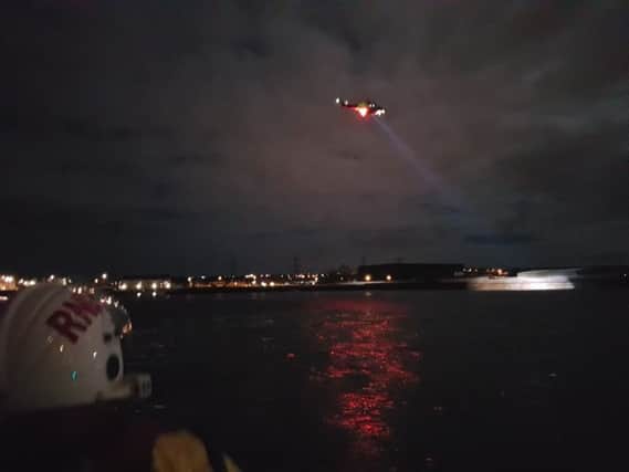 Kinghorn lifeboat at the scene