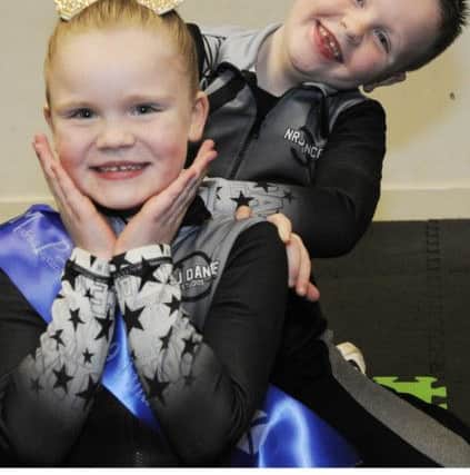 Lennox (7)  made it to the STV television final whileChloe ( 6)  will be competing in the British Championships on th same day. (Pic George McLuskie).