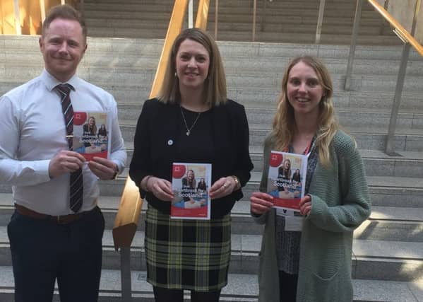 Jenny Gilruth (centre) with BHF representatives.