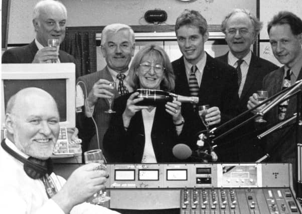 Photo shows from left: Norman Quirk, college principal Tom Burness, Dunfermline District Council leader Margaret Miller, John Murray, chairman John Purvis and finance director Ian Condie with George Mackintosh in front. Pic: John Murray.