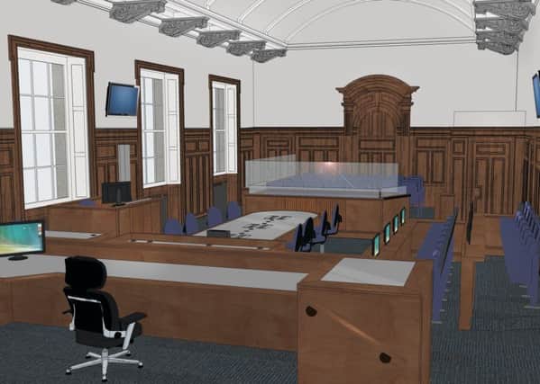 An artist's impression of one of the new courts