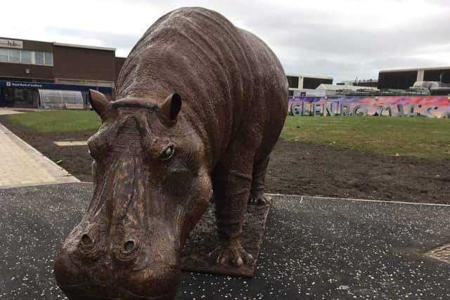 It's hoped the hippo will become a new meeting place within the town centre.
