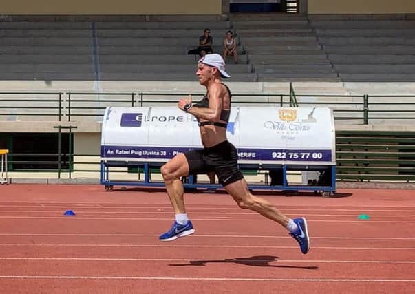 Derek Rae training in Tenerife.