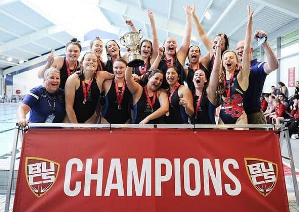 Champions - the University of St Andrews women's water polo side.