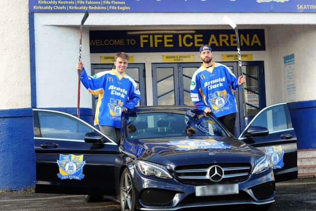 Jordan Buesa and Brett Bulmer, who has been suspended by DOPS. Pic: Fife Photo Agency